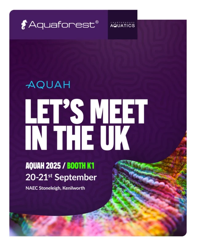 🇬🇧 UK, we’re heading your way!

Join us at @aquah_uk 2025 together with the fantastic @charterhouseaquatics crew.
It’s the perfect chance to chat aquatics, get expert advice, and dive into the world of aquarium care with Aquaforest.

📅 20-21st September
📍 NAEC Stoneleigh, Kenilworth

See you there! 💜