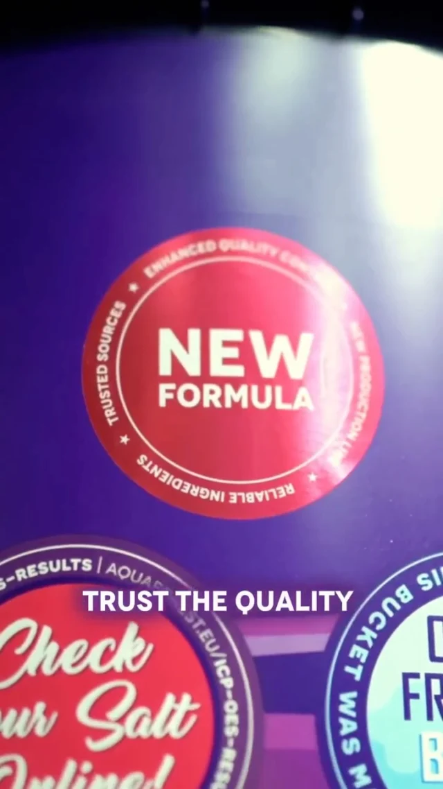 Wondering what the New Formula mark on our salts means? 💜 
Here’s a quick reminder!

Every batch comes with the same trusted quality – tested raw materials, precise production, and a new line that ensures consistency from start to finish.

Look for the New Formula mark and see why this is salt you can rely on, every single time.