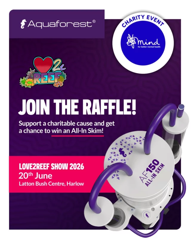 Tomorrow we’ll be at @love2_reef! 🇬🇧💜

A great event for the reefing community, bringing together hobbyists, brands, and experts.

This year’s show also supports the mental health charity @mindcharity 💙, with a charity raffle helping raise funds for a very important cause.

One of the prizes in the raffle will be our All-in Skim 🪸✨ – so it’s a great chance to support Mind and maybe win something special at the same time.

See you there! 👋